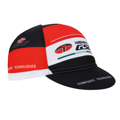 Breathable Cycling Hat Black Red Quick Dry Polyester 26cm 2