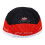 Breathable Cycling Hat Black Red Quick Dry Polyester 26cm 8