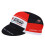 Breathable Cycling Hat Black Red Quick Dry Polyester 26cm 2