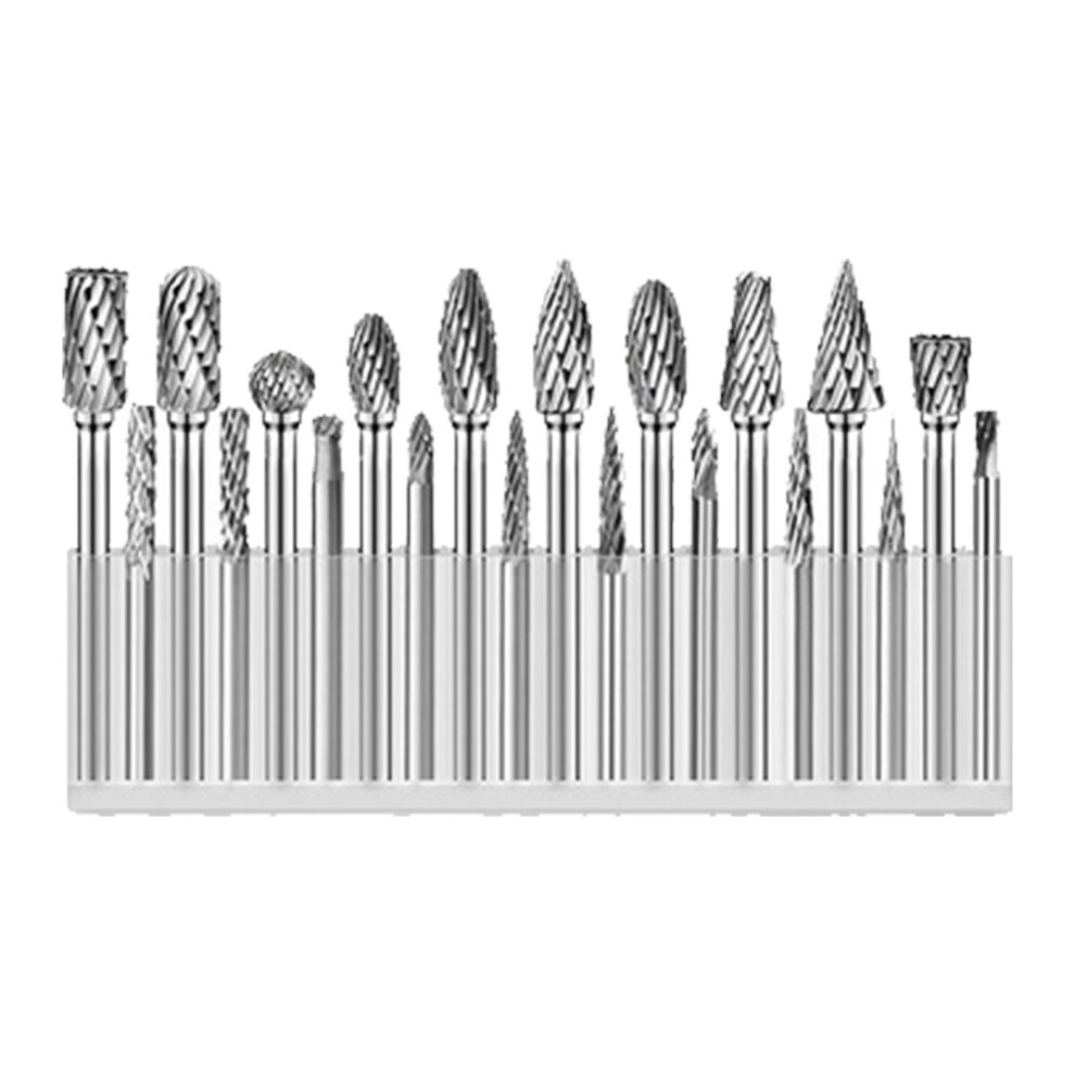 20Pcs Rotary File Burr Grinding Bit Carbide Tool