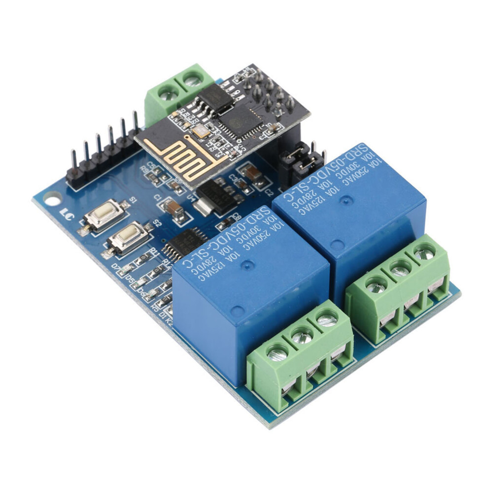 5V Esp8266 Dual Channel Wifi Smart Home Relay Module 59X40mm 4011341428862
