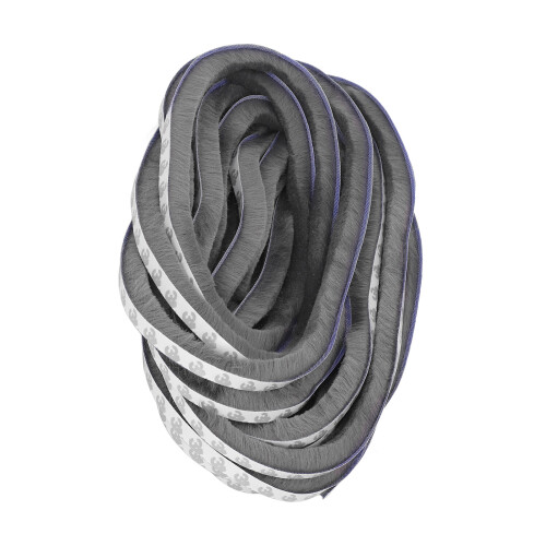 Burlete autoadhesivo gris 9x15 mm