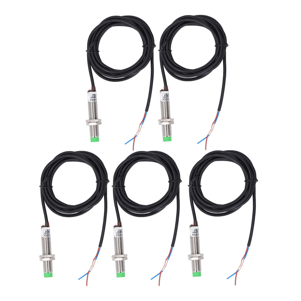5Pcs M12 Inductive Proximity Switch 2 Wire
