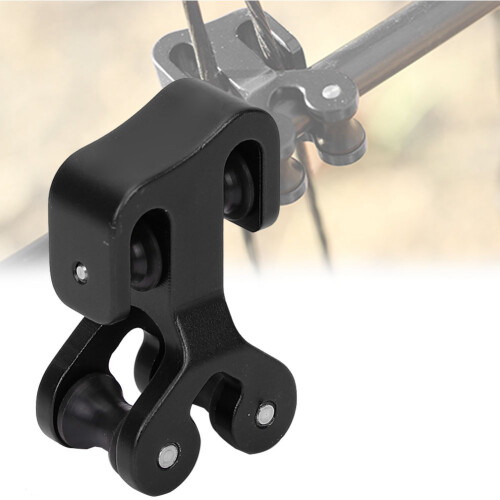 Aluminum Alloy Bow String Roller Glide Block for Archery Cable Black 58mm 2