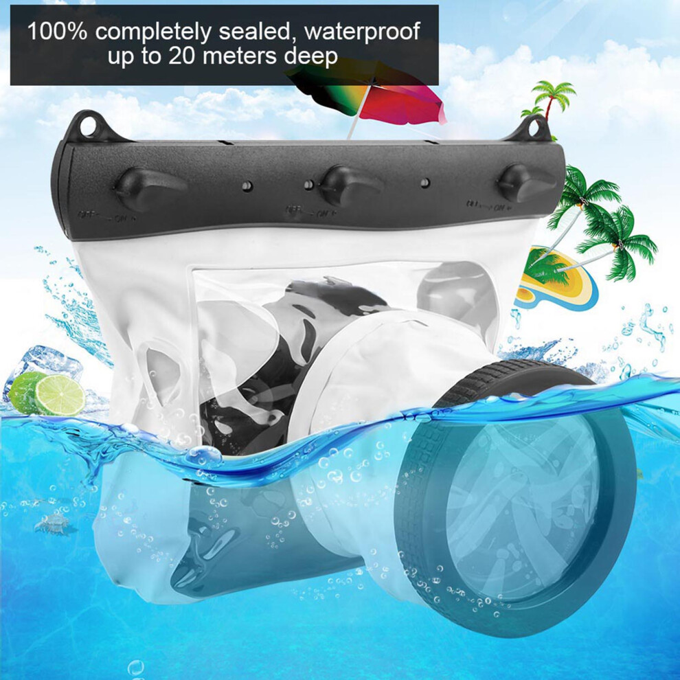 Underwater Waterproof Camera Bag 20M For Nikon Dslr Color White 7891341432932