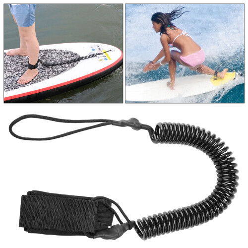 Durable TPU Surfboard Leash - 90cm Coiled Foot Rope for Surfing 2
