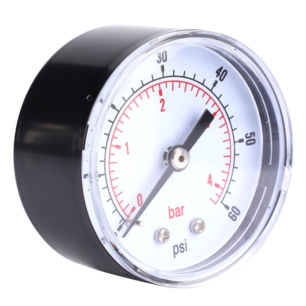Gas Water Oil Air Pressure Gauge 50Mm 0-60 Psi 1/8 Bspt Back Port 9361341434017