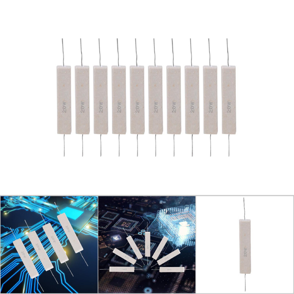 10Pcs 20W Cement Resistors 5% High Accuracy 3Kr Printed Circuit Board 8161341433963