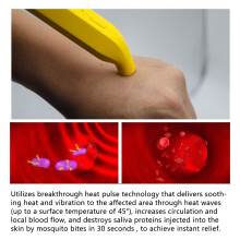 Electronic Anti-Itch Pen for Mosquito Bites, 15.5*2.5cm, Yellow
