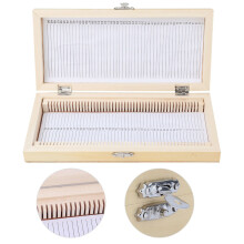 Biology Microscope Slides Set 50PCS with Wooden Storage Case