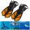2pcs Adjustable Snorkel Fins Soft TPR Open Heel 12