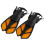 2pcs Adjustable Snorkel Fins Soft TPR Open Heel 7