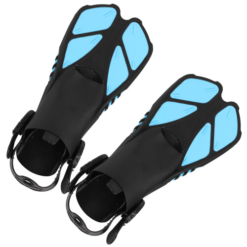 1 Pair Adjustable Diving Fins Soft TPR Open Heel 1