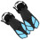 1 Pair Adjustable Diving Fins Soft TPR Open Heel 5