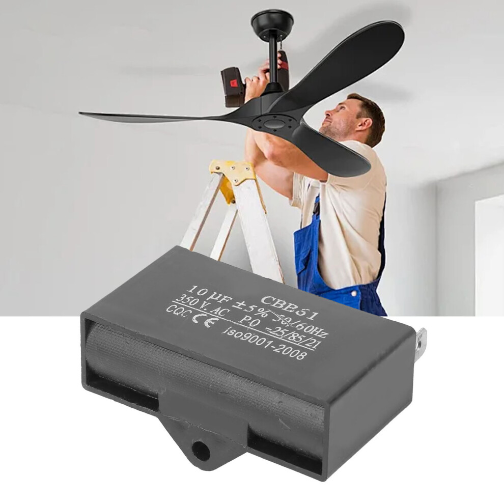 Cbb61 Capacitor For Fan Motor 10Uf 5% 350Vac Plastic 50/60Hz 4991341434479