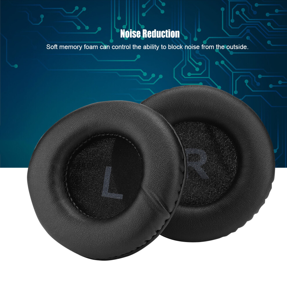 2Pcs Universal 90Mm Foam Ear Pads For Headphones Comfort Noise Reduction Black 5061341438605