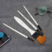 Aquarell- und Ölpinsel, 10-teiliges Nylonhaar-Pinsel-Set mit Reiseetui