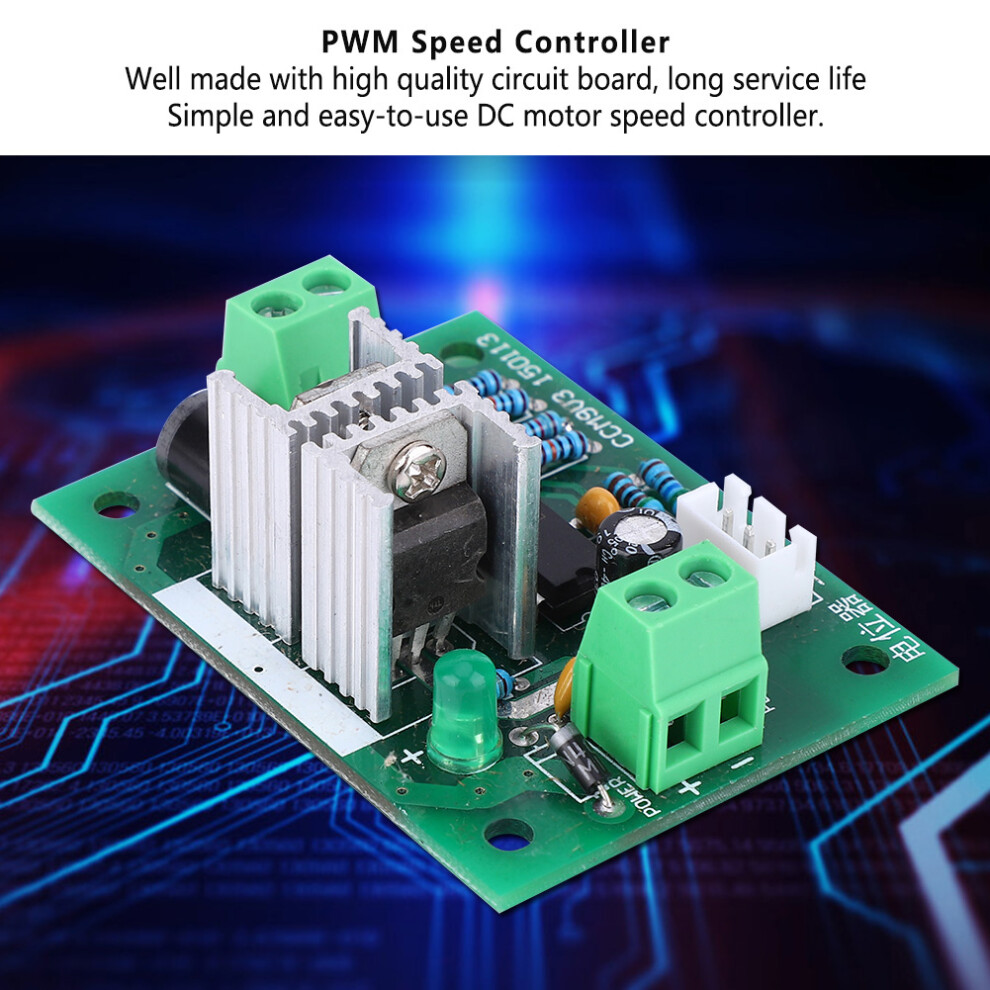 High-Efficiency 6A Pwm Dc Motor Speed Controller 12-24V Circuit Module 6941341439835