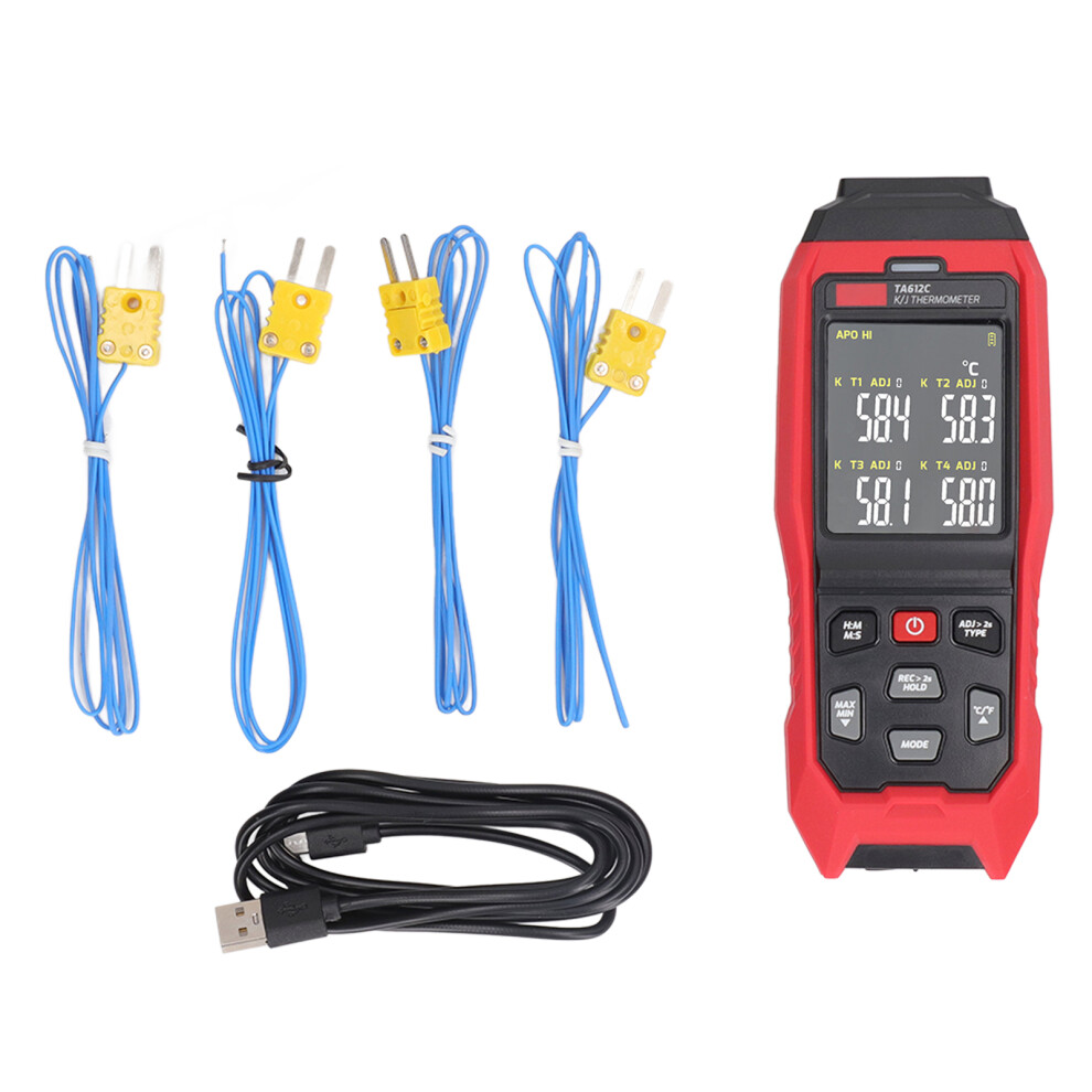 K Type Thermocouple Thermometer 4 Channel Accurate