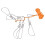Heavy Duty Stainless Steel Fish Stringer with 5 Lock Snaps Nylon Rope Float 7