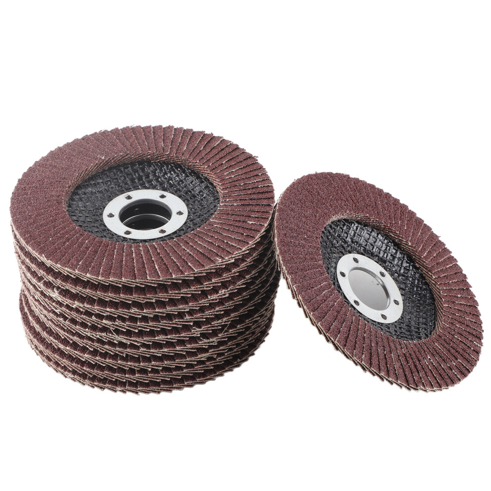 10 Pcs Flap Disc 4.5in Grinding Sanding Wheel Good