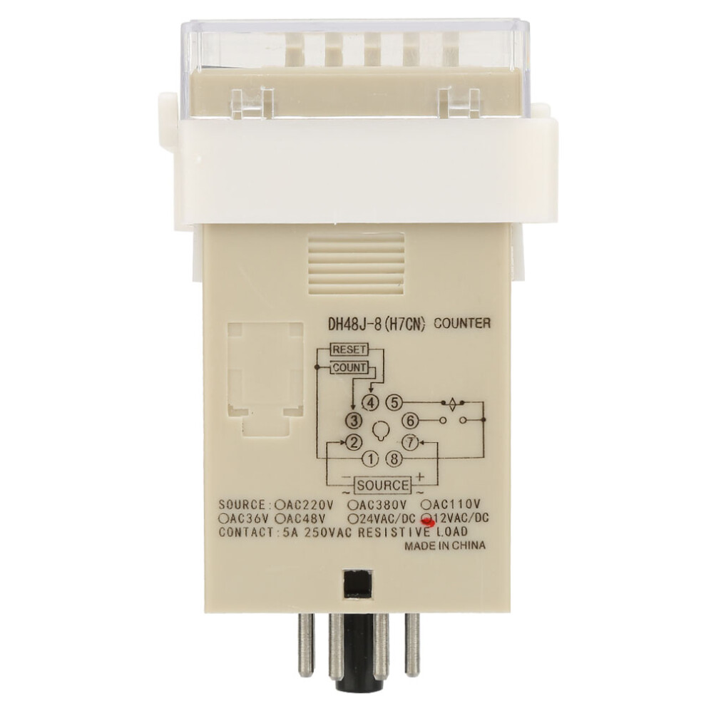 O111rom Dh48j-8 Lcd Electronic Counter 8 Pins Delay Timer 0-999900V Ac/Dc 4621341441817