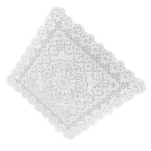 Weiße Spitzentischdecke 60 60 cm, 200 g Lochmuster