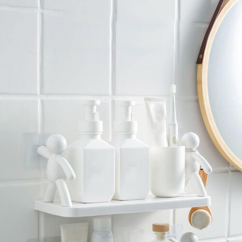 Estante de pared blanco con forma de muñeca de gran capacidad 1