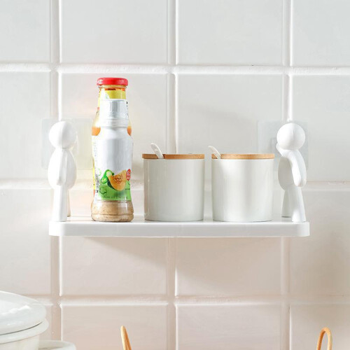 Estante de pared blanco con forma de muñeca de gran capacidad