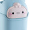 Light Blue Plastic Mini Desktop Trash Can with Lid for Home, 310g 5