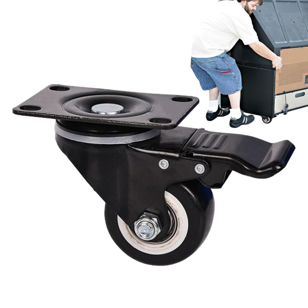 Swivel Castors 3 Inch | High Performance Industrial Plate Castors For Trolleys, Workbenches, Hospitals, Multidirectional Use 6276012468631