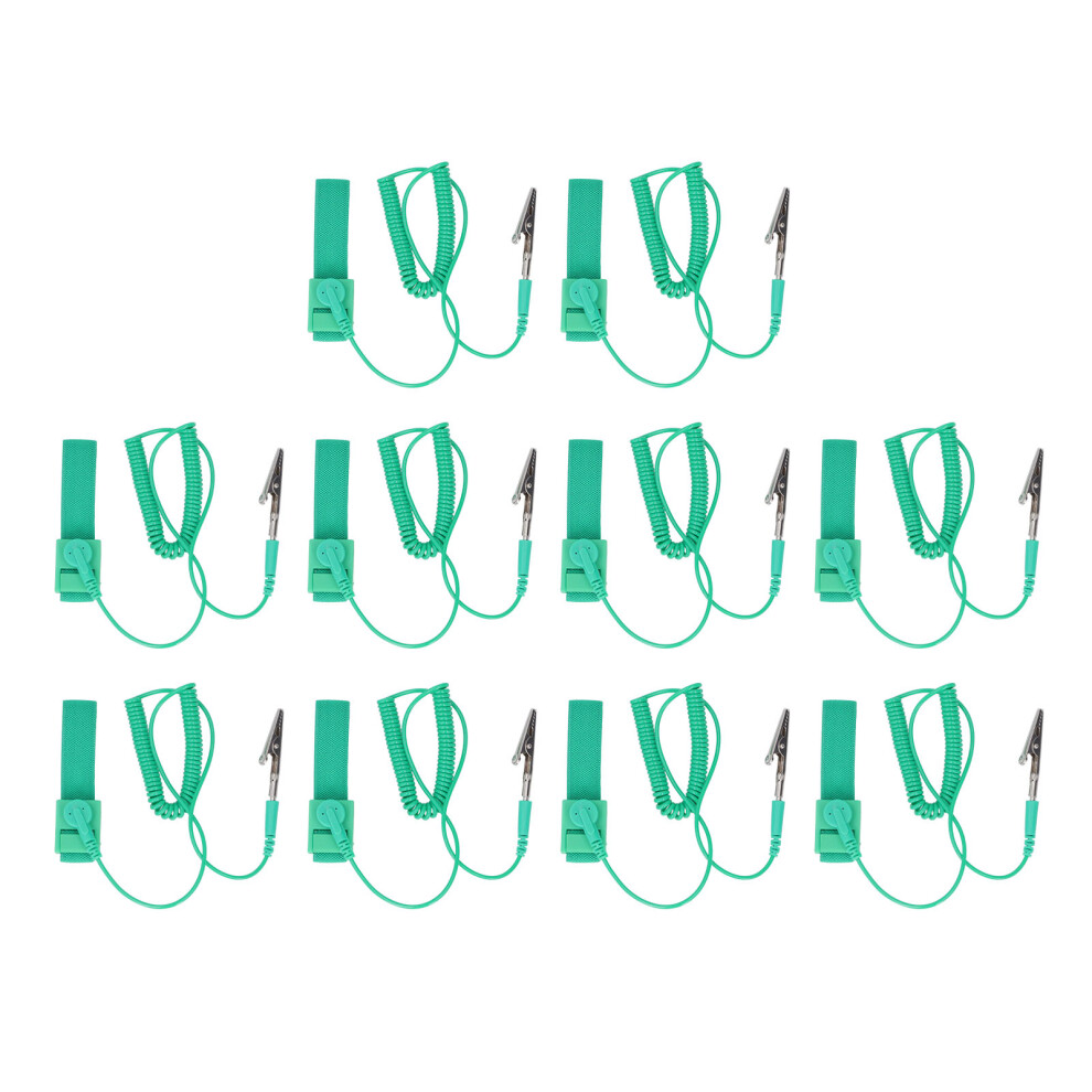 10Pcs Anti Static Wrist Strap PU Adjustable 1MΩ