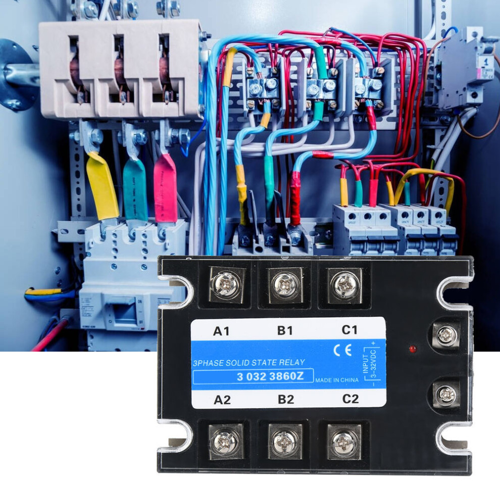3-32Vdc Input Solid State Relay 60A 24-480Vac Cnc Equip 9471341444326
