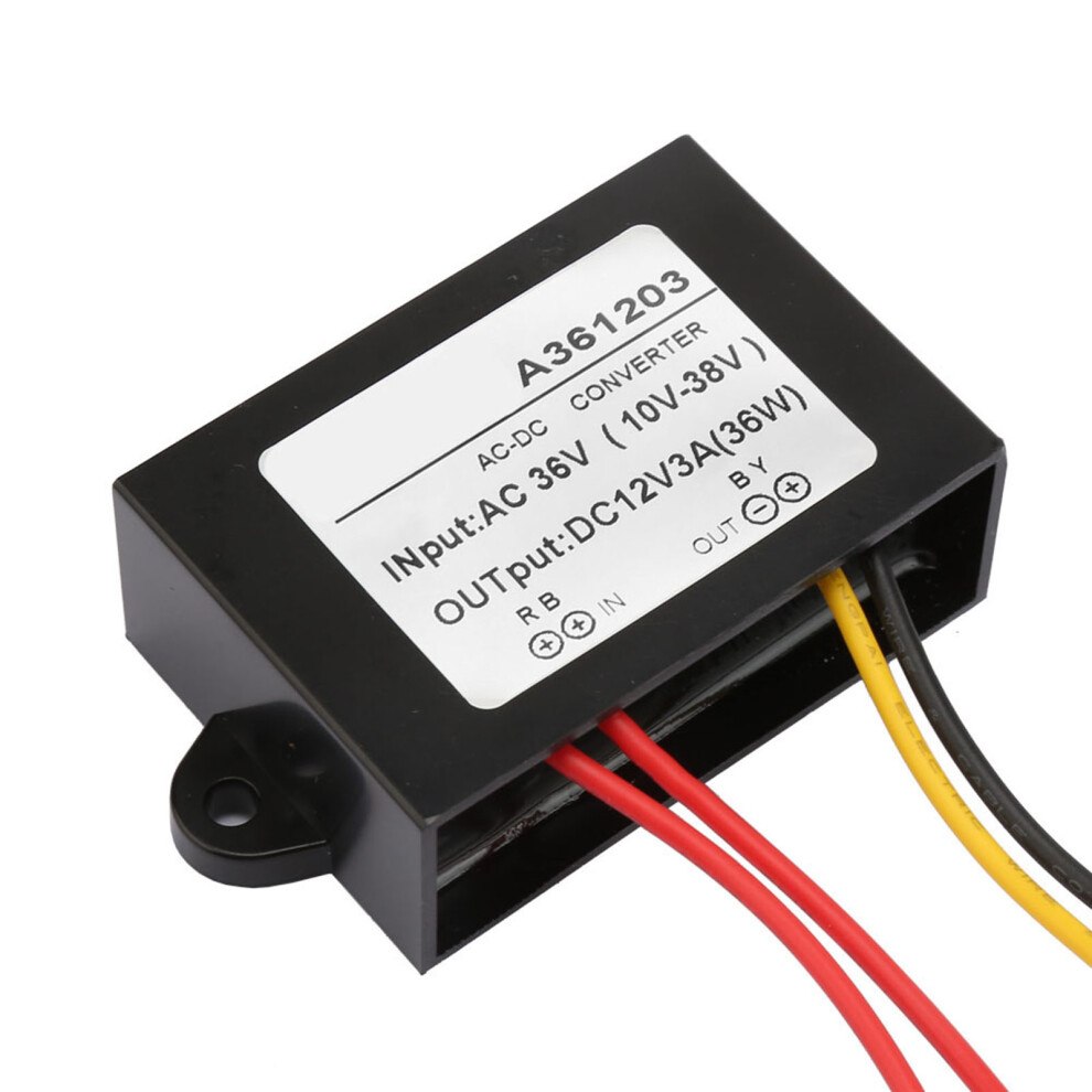 Ac36v To Dc12v Power Supply 3A Plastic Converter Module Adapter 8721341444576