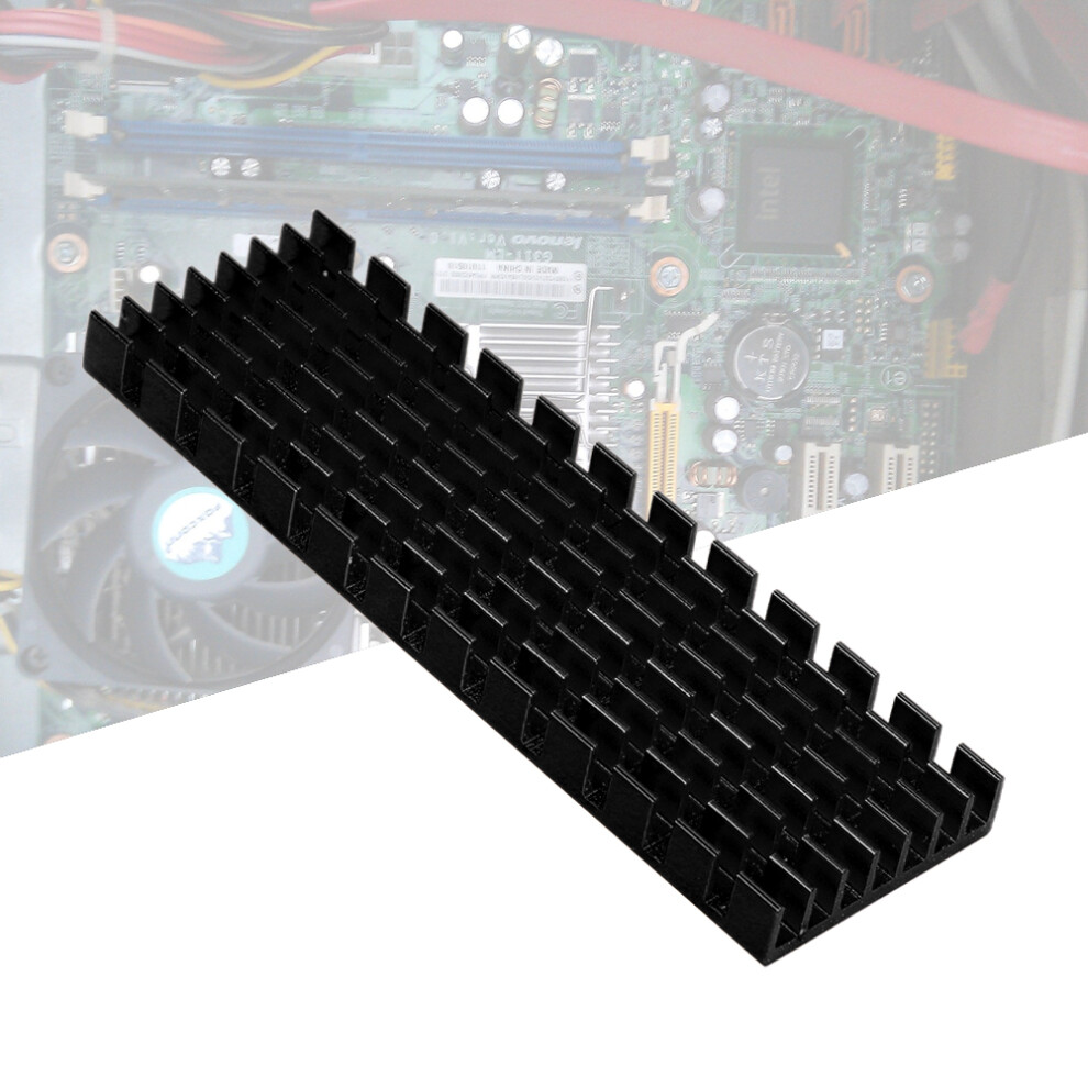 M.2 Ssd 2280 Pcie Heat Sink 70X22x6mm Aluminum Cooler Black 5001341445296