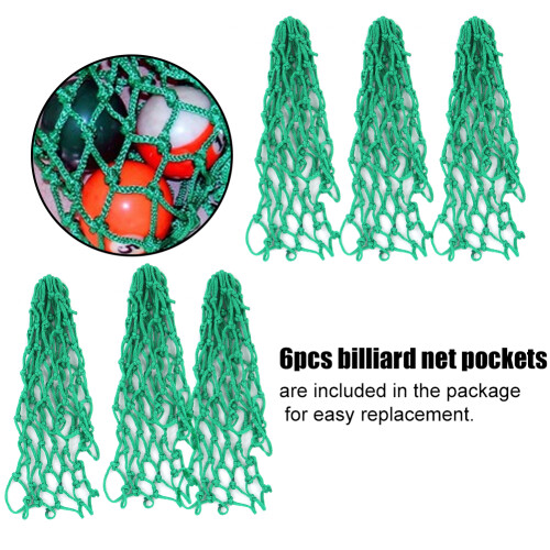 Professional Green Billiards Mesh Pockets 6pcs for Snooker Tables 2