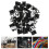 50pcs Black Adjustable Nylon Cable Management Clips, Wire Organizer 10