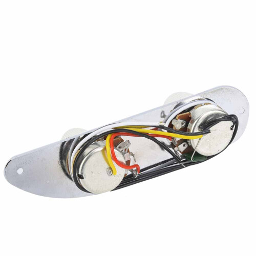 Electric Bass Control Plate with Knobs for Fender 51 P, Chrome 2