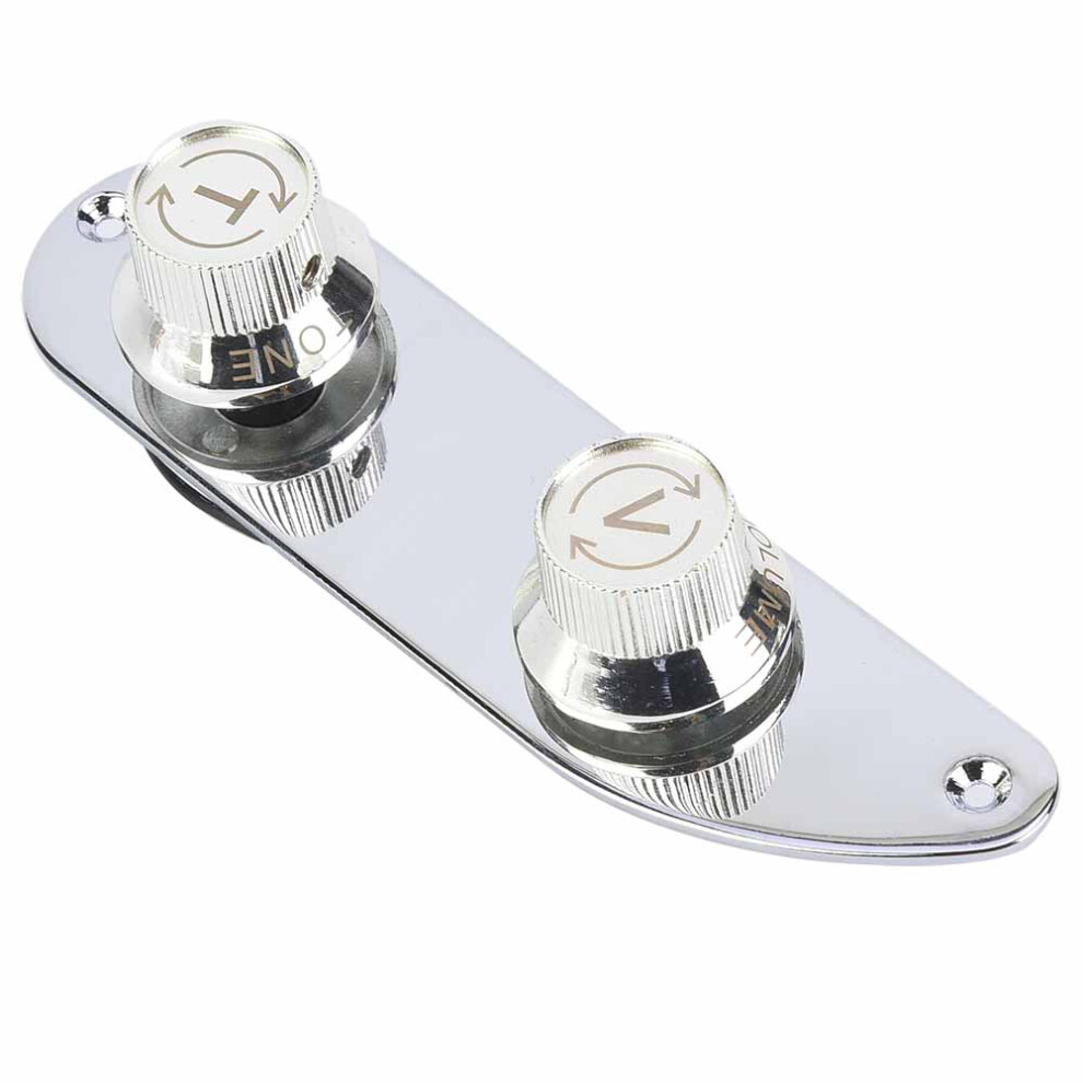 Electric Bass Control Plate with Knobs for Fender 51 P, Chrome