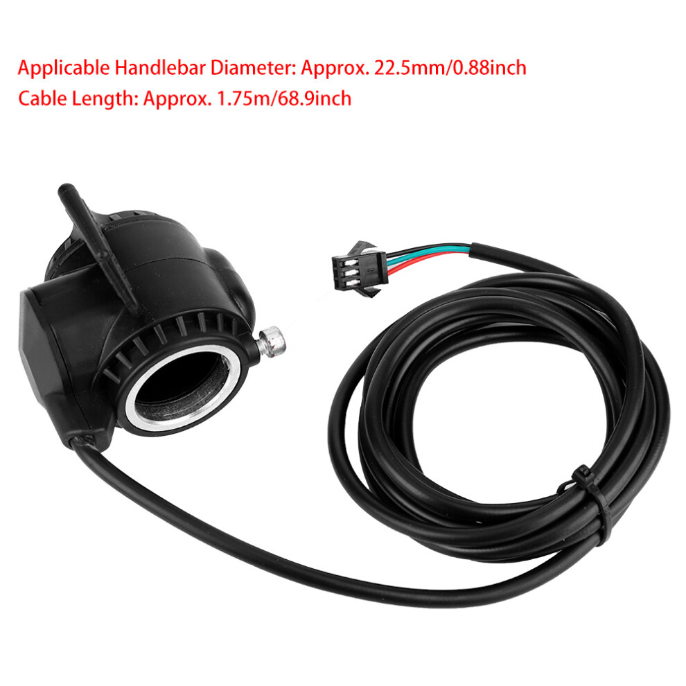 Right Thumb Throttle With 1.75M Wire For 22.5Mm E-Bike Handlebar 4911341448009