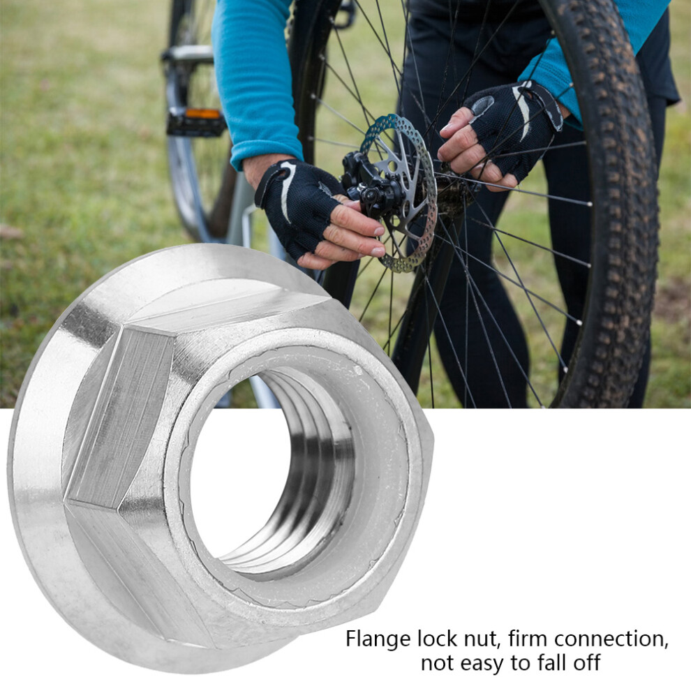 Titanium Alloy Flange Lock Nut For Bicycle & Motorcycle M10x1.25 8471341450700
