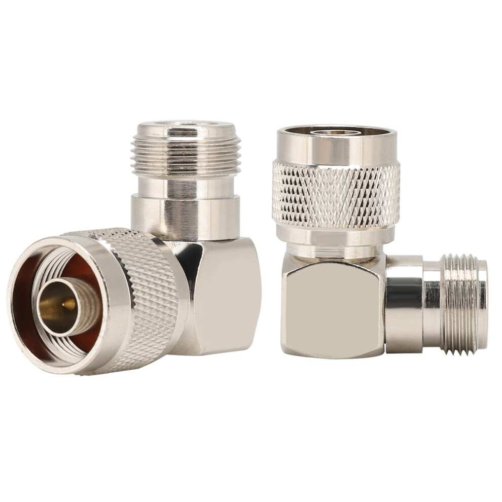 Set Of 2 N Male To N Female Rf Coaxial Elbow Connectors For Radio Antenna Setup 8091341454692