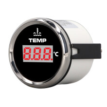 52mm Waterproof Digital Water Temperature Gauge 0-120 Red Backlit