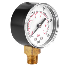 Reliable Brass Pressure Gauge 0-7Bar 1/4 BSPT for Fuel Air Systems