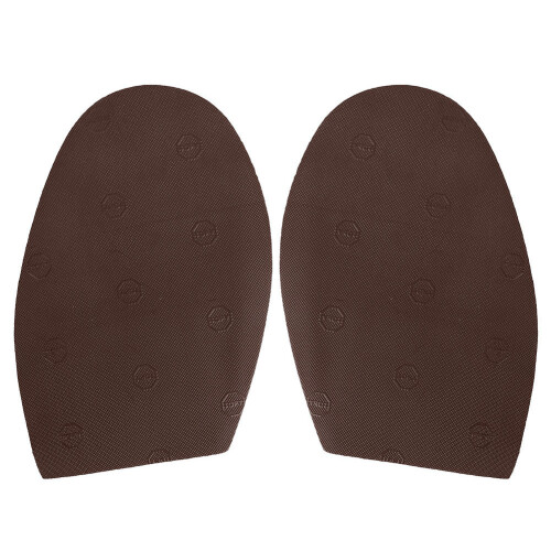 High-End Leather Shoe Protector: Dark Brown Rubber Soles & Heels 2