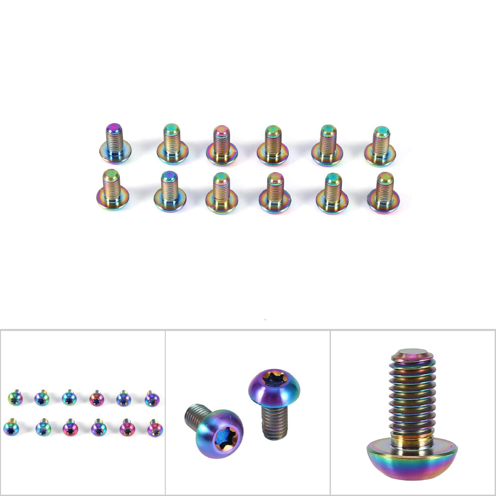 12Pcs Colorful T25 Titanium Torx Bolts For Secure Bicycle Brakes 9351341461922