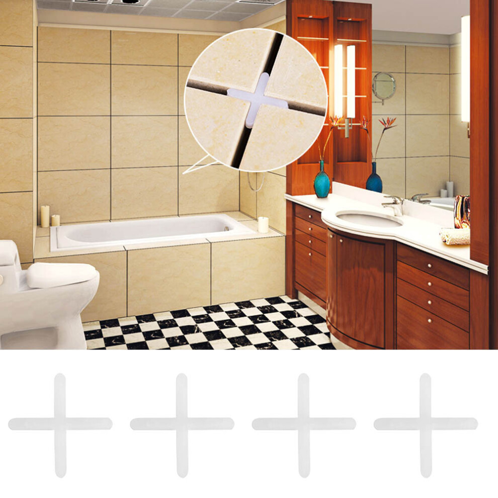 2500Pcs Plastic Tile Spacers Reusable Leveling System For Ceramic 1Mm/1.5Mm 4961341462871