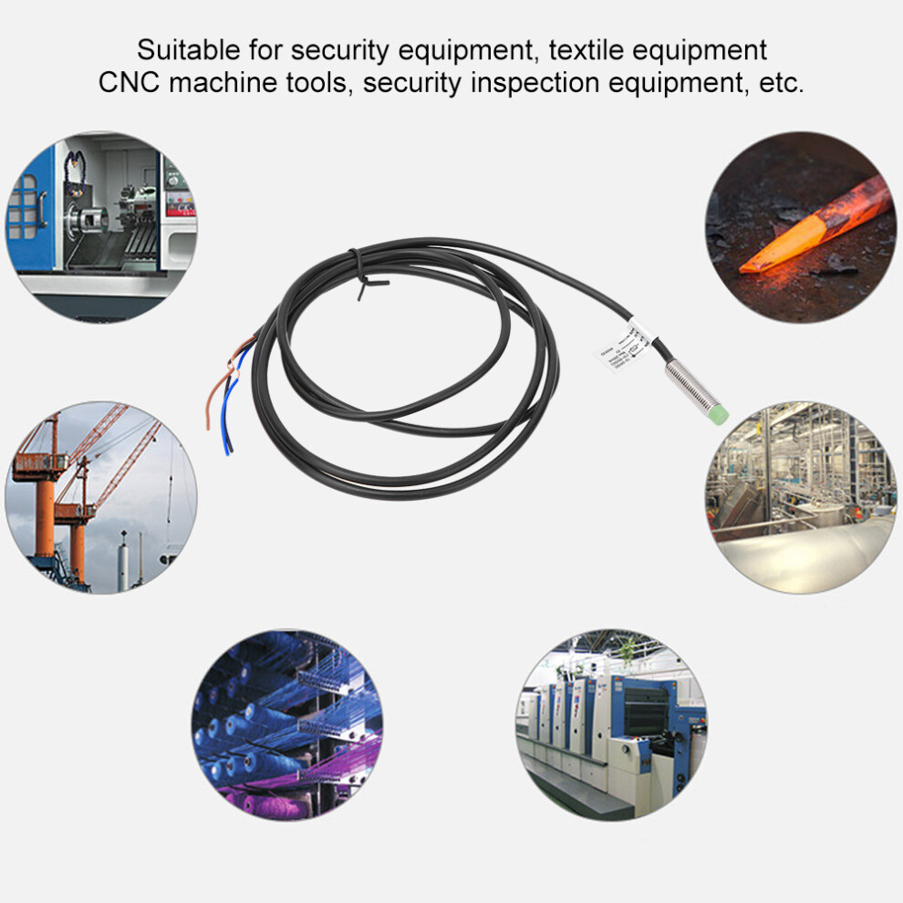 Dc10-30V Metal Inductive Proximity Switch Npn No 2Mm Ï8Mm 3-Wire Sensor 7691341463109