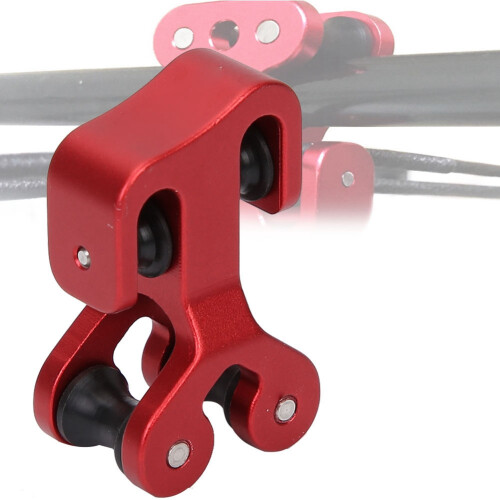 Aluminum Alloy Archery Cable Slide Bow String Roller Glide Block Separator Red 2