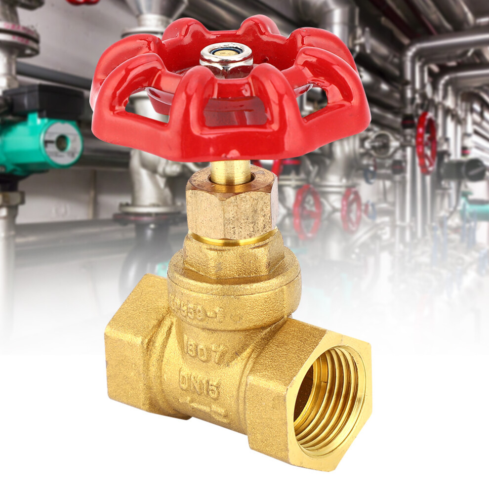 Dn15 Brass Globe Shut Off Valve G1/2In For Water & Gas, -20C To 120C 8481341465291